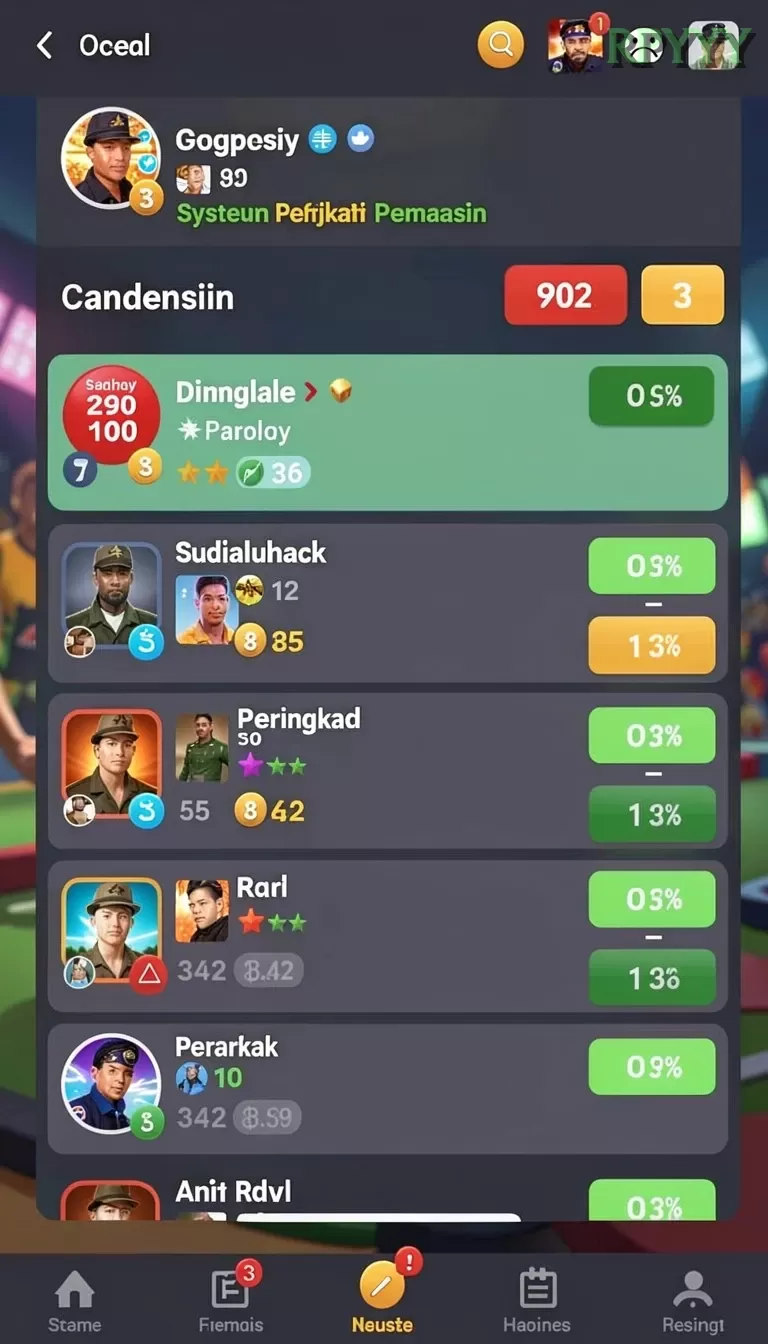 Cuplikan layar ANGSA4D — aktivitas